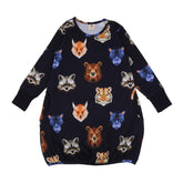 Long-sleeved dress made of cotton (organic)